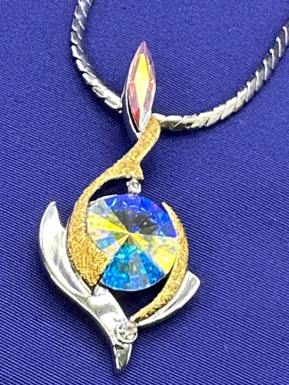 William Wang Designs Swarovski Rainbow Crystal Necklace